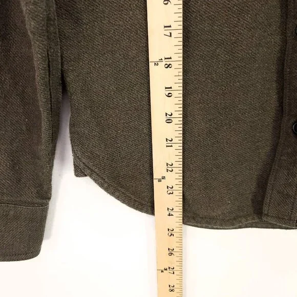 Everlane Womens Utility Heavyweight Shacket Shirt Jacket XS Green Button Up - Picture 6 of 10